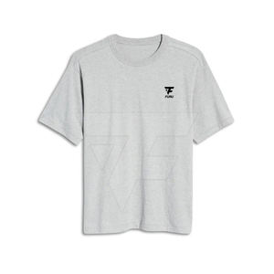 T-shirt de créateur à séchage rapide pour hommes 200 grammes de tissu tricoté décontracté coupe ajustée haut à manches courtes motif imprimé solide pour la course à pied - Product Image 1