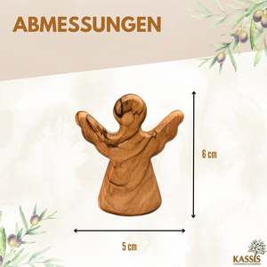 หินปาล์มรูปเทวดาผู้พิทักษ์ ของนำโชคทำจากไม้มะกอก ใช้เป็นของขวัญพร้อมคำกล่าว "คุณทำได้!" - Product Image 3