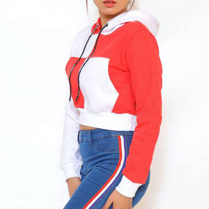 2025 Top vente meilleur prix femmes haut court sweats à capuche léger personnalisé femmes haut court sweats à capuche pour femmes - Product Image 2