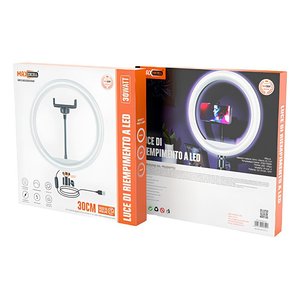 * Uscita * luce ad anello a LED diametro 30cm, luce ad anello 3 modalità luce, temperatura 2700-7000k, DC 5V/2A 30W, USB, fotografia - Product Image 2
