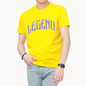 Camisetas de Cuello Redondo para Hombre en Oferta, Personalizadas con Serigrafía, 100% Algodón, Ligeras, Transpirables, de Corte Regular y Holgado, de Secado Rápido, con Letras - Product Image 1