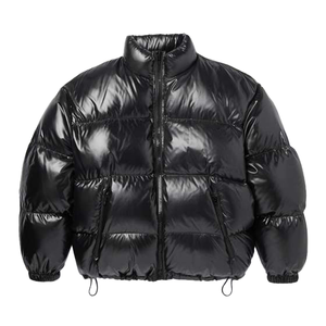 High Quality Waterproof Eco-Friendly 100% Down Puffer <b>Winter</b> Coat Outdoor Thick Black Shiny Plus Size Casual Zipper Mens <b>Jacket</b> - Product Image 1