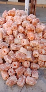 100% diffuseur de roche de sel d'arôme de l'Himalaya naturel Feng Shui sculpté diffuseur d'huile chauffante LED gradation intelligente Collection de sel de l'Himalaya - Product Image 4