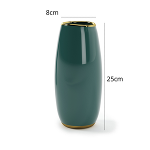 Jarrón de Cerámica Minimalista Moonlight Verde de 25 cm - Product Image 5