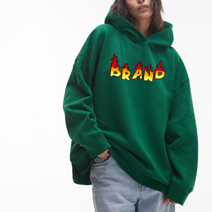 Nueva Sudadera con capucha de gran tamaño en blanco para mujer 100% Material de algodón transpirable peso pesado logotipo personalizado ropa de invierno - Product Image 6