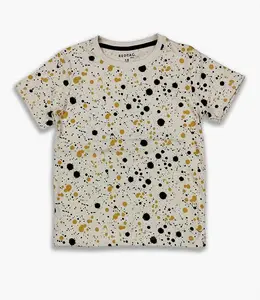 Vendita all'ingrosso di forniture di fabbrica per ragazzi T-shirt da esportazione in eccedenza da ragazzi con stampa magliette a manica corta estate