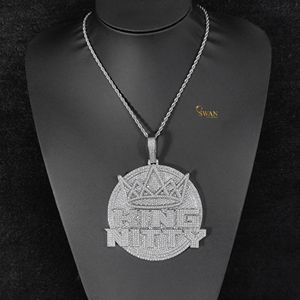 Lujo 10K oro Moissanite diamante KING NITTY colgante personalizado Iced Out Hip Hop medallón collar joyería regalo para él o ella - Product Image 3