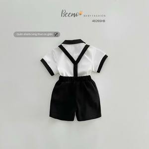 Vente en gros de vêtements pour bébés 4 pièces de haute qualité pour garçons, ensemble d'été à manches courtes, nouvelle tendance de style formel pour les 1 à 7 ans - Product Image 5