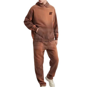 Ensemble de survêtement pour homme en denim délavé, coupe ample, style streetwear, pour un usage quotidien et une mode confortable - Product Image 2