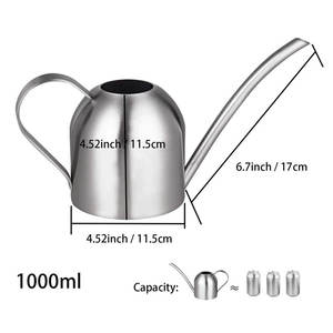 บัวรดน้ำโลหะกันสนิมได้ดีไซน์ใหม่บัวรดน้ำในร่มสวนเรือนเพาะชำใช้ง่ายกระป๋องโลหะจากอินเดีย - Product Image 2