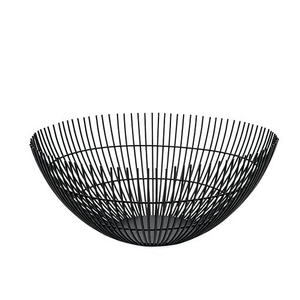 Chicken Wire Silver Bowl & Fruit <b>Basket</b> <b>Wooden</b> Base, Iron Fruit Bowl, Kitchen Utensil <b>Basket</b>, Countertop <b>Basket</b> - Product Image 5