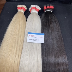 Extensiones de cabello natural liso a granel Color 100% Extensiones de cabello humano vietnamita Cutícula cruda Cabello Remy - Product Image 3