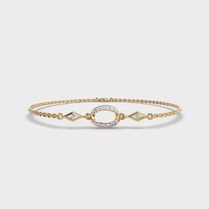 Classique 14K Plaqué Or Dainty Bijoux De Mariage Parfait Cadeau De Demoiselle D'honneur Moissanite Bracelets Bracelets - Product Image 1