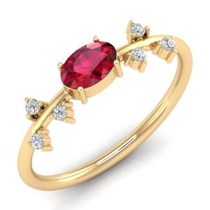 Anillos REYES de Lujo en Plata de Ley 925 con Moissanita Certificada GRA, Joyería Fina, Corte Oval Clásico, Gema de Rubí de 0.75 Quilates - Product Image 2