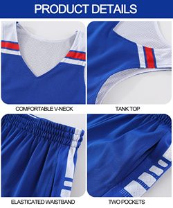 Conjunto de Uniforme de Baloncesto Personalizado para Equipos, Diseño Personalizable, Tejido de Poliéster Transpirable de Secado Rápido, Impresión por Transferencia de Calor en la Parte Delantera - Product Image 4