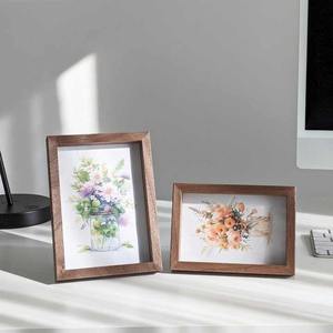 Échantillon gratuit, cadre photo en acrylique de bureau avec logo personnalisé et base en bois - Product Image 3