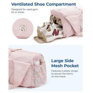 Women Yoga Gym Duffel Lightweight OEM Travel Tote <strong>Weekend</strong> Bag with Wet Pocket for Workout Yoga Overnight Trips - Product Image 2