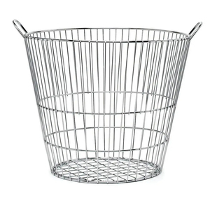 Vintage Design Iron Wire <b>Basket</b> With Movable <b>Wooden</b> Handle Decorative Farmhouse Style Metal Mesh Storage Organizer For Kitchen - Product Image 5