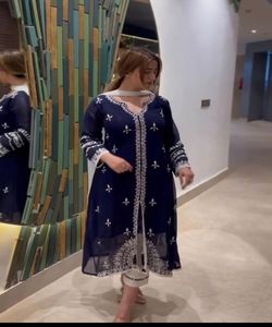 Ropa africana con estilo paquistaní Salwar Kameez Maria algodón impreso Formal niños bebé Maxi hermoso estilo árabe Boutique - Product Image 5