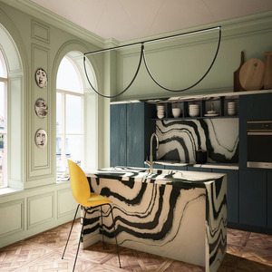 Losas de Mármol Blanco Panda Indio Grandes, Textura de Mármol Natural, Superficies de Cocina de Lujo, Vestíbulo de Oficina de Alta Gama, Pisos de Comedor de Villa - Product Image 3