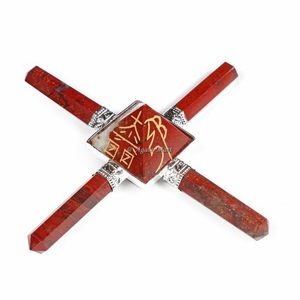 Jaspe rojo Usai Reiki cristales generador de energía curación y decoración del hogar grabado ágata amatista venta - Product Image 1