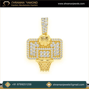 Cerceau de baseball glacé de haute qualité 1 TCW du fabricant indien or massif 14K VS diamant naturel Premium cadeau fait main pour hommes et femmes - Product Image 3