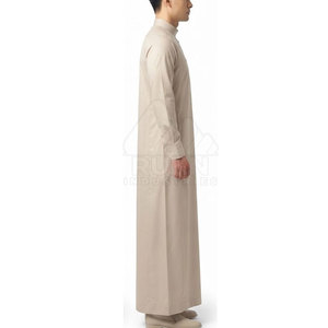 Fresh Look Saudi Classic <b>Thobe</b> Casual Cotton Tailored Traditional Design Clean Collar Front Button Comfortable Full Length Style - Product Image 3