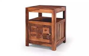 ASHOKA-Mesa auxiliar de madera maciza, elegante, diseño clásico, muebles multifuncionales, duraderos, perfectos para sala de estar, dormitorio y oficina - Product Image 2