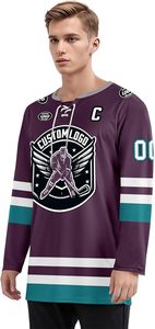 Uniformes professionnels de hockey sur glace maillots sublimés extensibles respirants personnalisés directs d'usine pour la compétition des jeunes et des adultes - Product Image 5