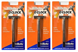 Cuchillas de doble filo Gillette 7 O'Clock para hombre, diseñadas para un corte preciso y una afeitura de calidad profesional con comodidad en cada uso. - Product Image 6