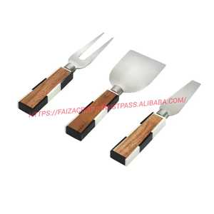 Couteau à fromage en résine Fourchette et épandeur de beurre en bambou Planche à fromage en résine - Product Image 2