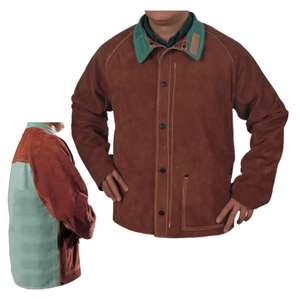 Chaqueta de soldadura de cuero de vaca personalizada de Pakistán, chaqueta de soldador para hombre, chaqueta de cuero de soldadura - Product Image 1