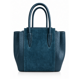 Structured <b>Handbag</b> in Genuine Suede and Dollaro Leather - Made in Italy - Art. 26150 - Product Image 4