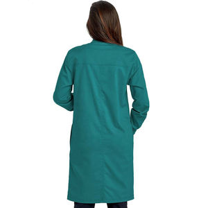 Blouse de laboratoire unisexe pour infirmière, longueur totale, blanche, en polyester/coton tissé doux, coupe droite confortable, pour usage hospitalier - Product Image 5