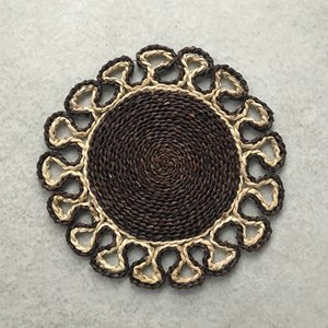 Top New Design <b>Seagrass</b> Round <b>Placemat</b> Hand Braided Table Serving Mat for Livingroom Table - Product Image 2