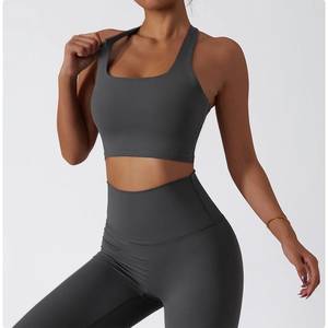 Ensemble de yoga sans couture pour femmes, soutien-gorge et legging de haute qualité, ensembles de yoga respirant personnalisés OEM - Product Image 6