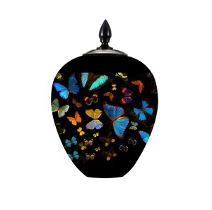 Urnas de cremación funeraria para adultos para cenizas humanas, cremación de aluminio y Metal, urna para adultos con estampado de tema Floral personalizado - Product Image 5