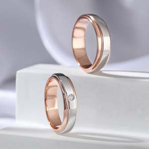 แหวนคู่เพชรเงินแท้สองสี Jeulia Forever Promise - Product Image 6
