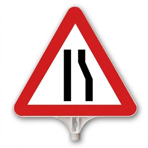 Panneau de signalisation routière réfléchissant double face, délimitation de voie à droite avec flèche pour utilisation routière - Product Image 1