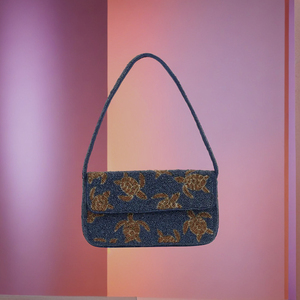 Bolso artesanal tradicional, bolso de hombro adornado con diseñador con bordado de frutas naranjas, monedero de playa de verano a la moda, hecho a mano con cuentas - Product Image 2