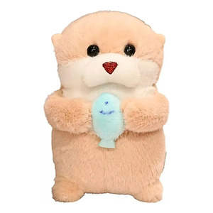 Porte-clés en peluche Otter, doux et mignon, cadeau pour enfants et bébés - Couleurs assorties - Product Image 1