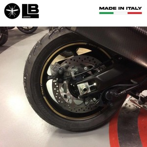 Kit Strisce Adesive Dorate per Ruote per Scooter Yamaha Tmax 2008-2023 per Decorazione - Product Image 4