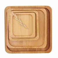 Assiettes jetables en bambou, produits de feuilles d'areca | Plats écologiques en feuille de palmier areca Assiettes jetables en feuille de palmier