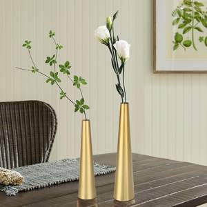 Vase à fleurs en laiton et fer de couleur or pour la maison, hôtels, mariages, événements, décoration, vases métalliques de table et de sol, nouveauté - Product Image 2