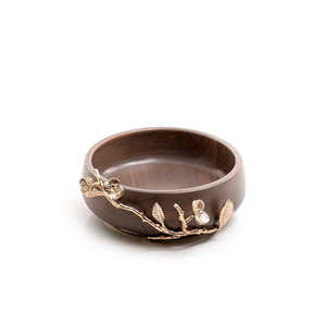 Wooden Metal <b>Serving</b> <b>Bowl</b> High Quality <b>Bowl</b> Platter for Dates Nuts Fruits <b>Serving</b> Table Top Decor Usage in Parties - Product Image 1