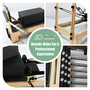 Reformer <span class=keywords><strong>de</strong></span> Pilates en bois d'érable canadien avec demi-tourneuse, <span class=keywords><strong>lit</strong></span> <span class=keywords><strong>de</strong></span> Pilates <span class=keywords><strong>de</strong></span> qualité supérieure pour clubs haut <span class=keywords><strong>de</strong></span> gamme - Product Image 2