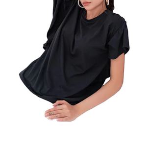 Camisetas Oversize Cuadradas para Mujer 2025, Impresión Digital Personalizada, Teñido Liso, Patrón Sólido, Transpirables, Jersey de 140 Gramos - Product Image 1
