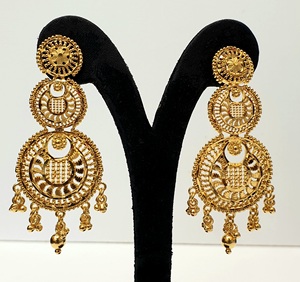 Juego de Joyería Clásico Chapado en Oro de 24K, Gargantilla Elegante con Circonita para Boda, Fiesta, Compromiso, Aniversario - Regalo - Product Image 3