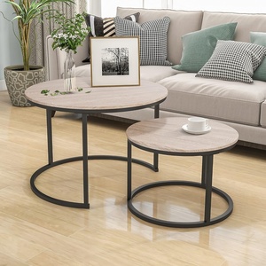 Mesa auxiliar de metal de color negro, mesa de centro para sala de estar, mesa de centro lateral para hotel y restaurante - Product Image 5