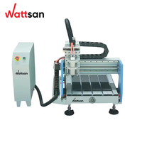 Wattsan 0404 Mini 1.5KW Mini-fraiseuse CNC de bureau 3 axes 400*400 pour aluminium et bois